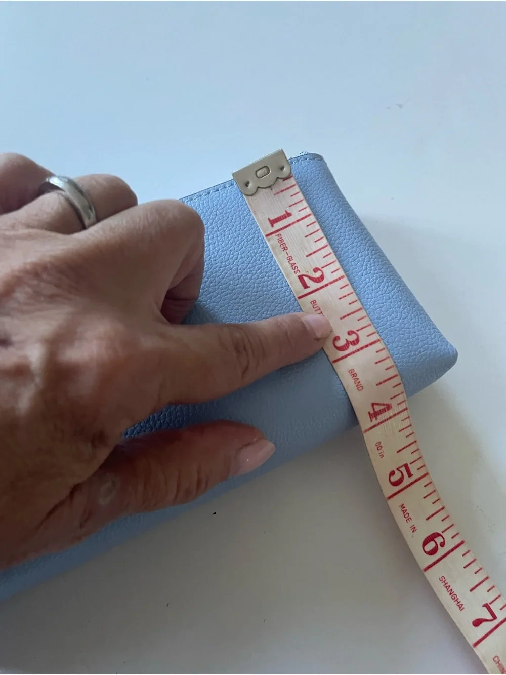 kate spade powder blue pebble leather wristlet